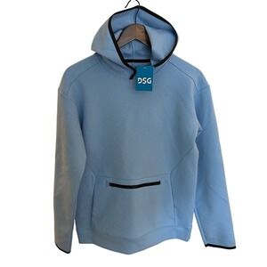 DSG Sport Fleece Pullover Hoodie Boys XL Academy Blue 4 Way Stretch Zip Pocket